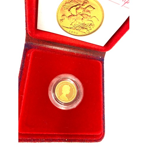 570 - Cased 1980 Proof half Sovereign with paper work