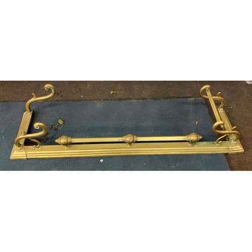 234 - Vintage brass fire guard measures approx 13 inches by 52 inches