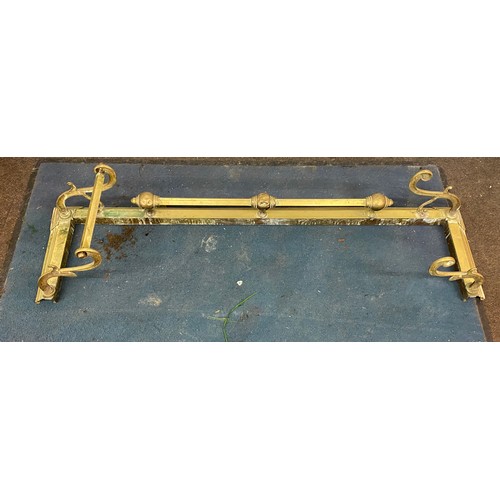 234 - Vintage brass fire guard measures approx 13 inches by 52 inches