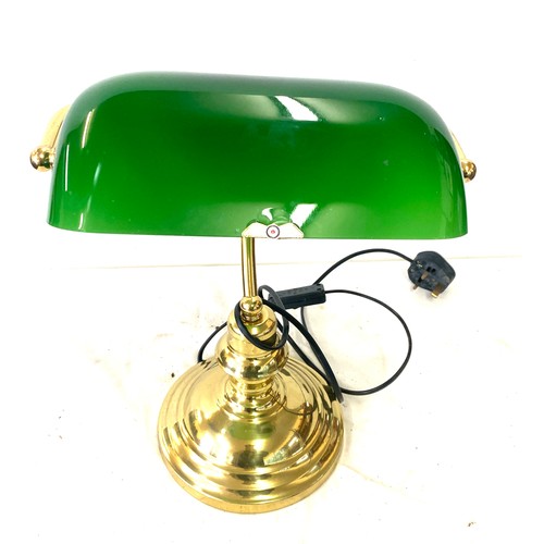 78 - Vintage brass and glass desk lamps