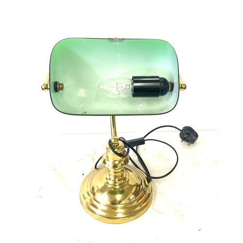 78 - Vintage brass and glass desk lamps