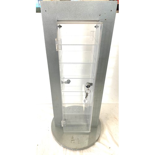 342 - Lockable perspex jewellery cabinet 29 inches tall