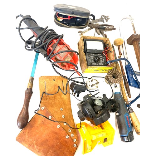 353 - Selection of assorted tools includes saws, drill etc