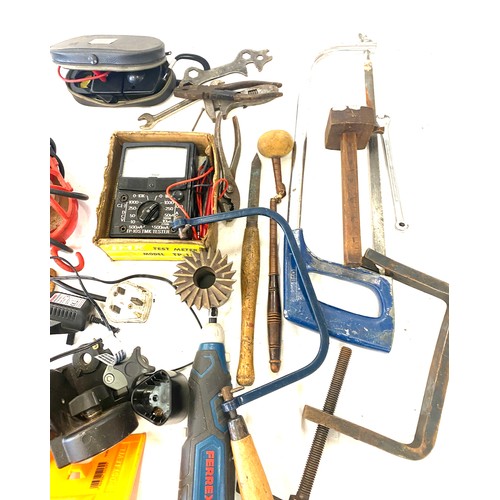 353 - Selection of assorted tools includes saws, drill etc