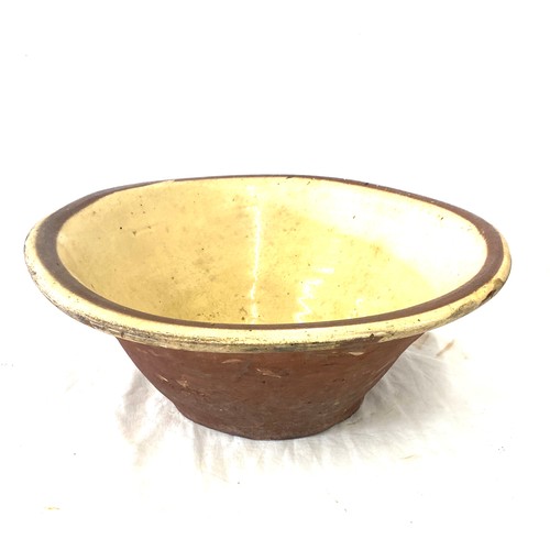 142 - Vintage pottery pancheon diameter approx 14 inches