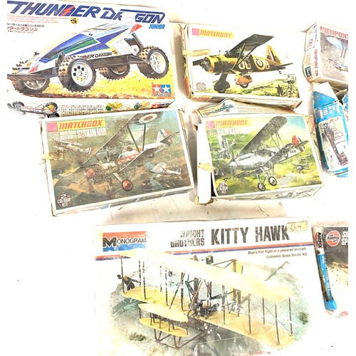 108 - Sealed Wright Brothers 3 Kitty Hawk, Supermarine Spitfire MK1, varius other models, boxes are damage... 