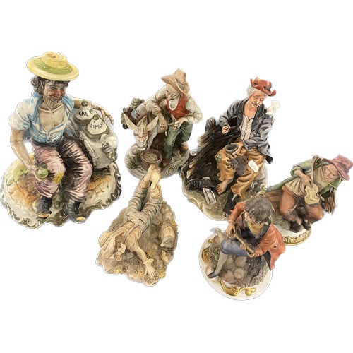 248 - Selection of capodimonte figures, A/F