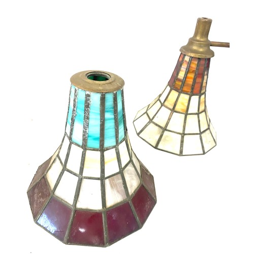 146 - 2 Tiffany style light shades (one with fitting)