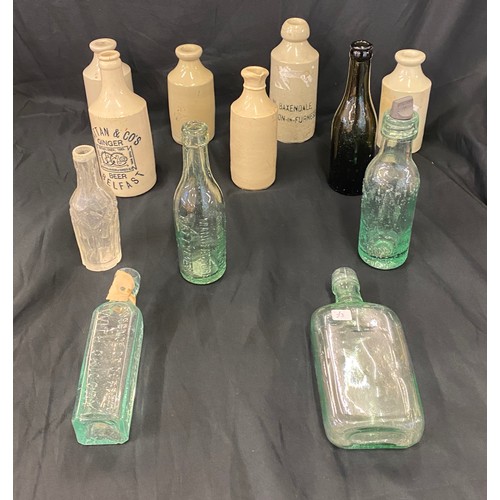 60 - Large selection of vintage medicine bottles glass and earthenware