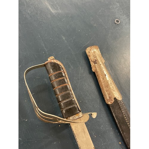 350 - Indian/ Persian sword and scabbard islamic script to blade