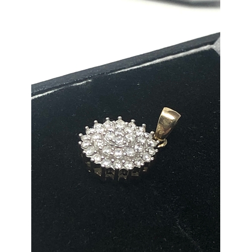 66 - 9ct gold 0.25ct diamond pendant