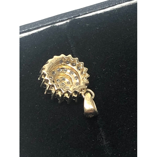 66 - 9ct gold 0.25ct diamond pendant