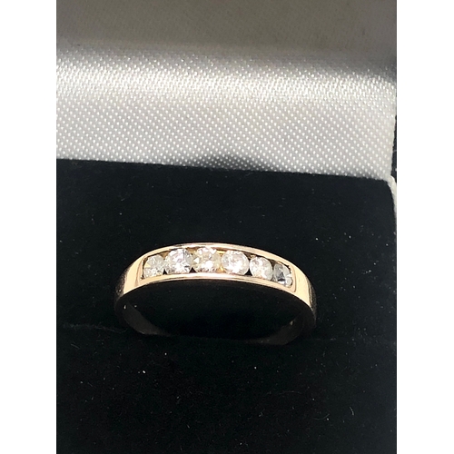 72 - 9ct gold diamond ring est 0.50ct diamonds weight 1.8g