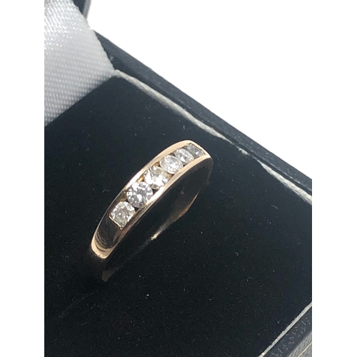 72 - 9ct gold diamond ring est 0.50ct diamonds weight 1.8g