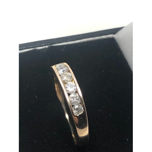 72 - 9ct gold diamond ring est 0.50ct diamonds weight 1.8g