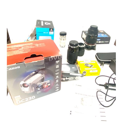 298 - Selection of cameras, lenses and a sat nav, all untested