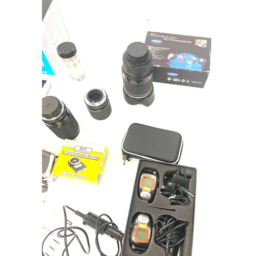298 - Selection of cameras, lenses and a sat nav, all untested