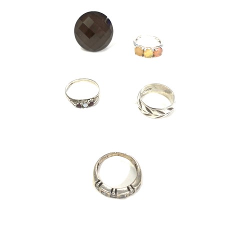 544 - Selection 5 hallmarked silver rings