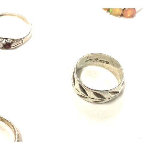 544 - Selection 5 hallmarked silver rings