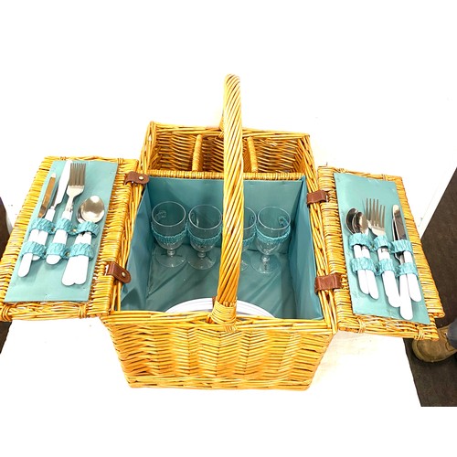 229 - Wicker basket picnic set