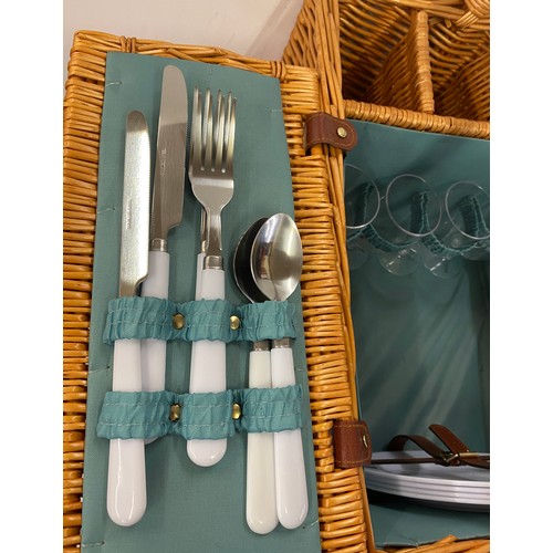 229 - Wicker basket picnic set