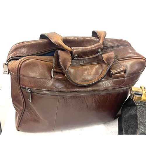 228 - Leather bag and a briefcase