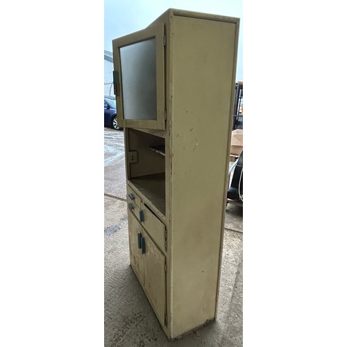 381 - Vintage painted kitchen cabinet, approximate measurements: Height 72 inches, Width 30 inches, Depth ... 