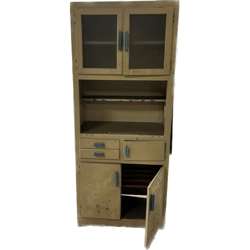 381 - Vintage painted kitchen cabinet, approximate measurements: Height 72 inches, Width 30 inches, Depth ... 