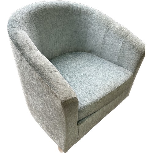 390 - Upholstered tub chair, in need of deep clean