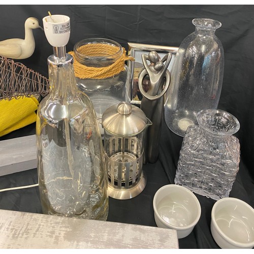 326 - Selection of Household miscellaneous includes glass jars, wine glasses, picture frames etc