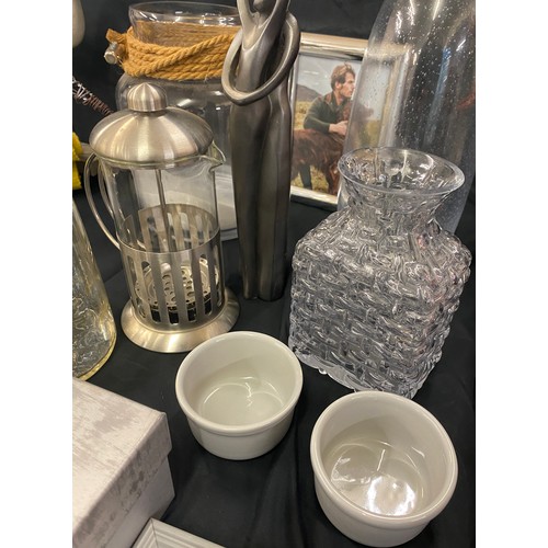 326 - Selection of Household miscellaneous includes glass jars, wine glasses, picture frames etc