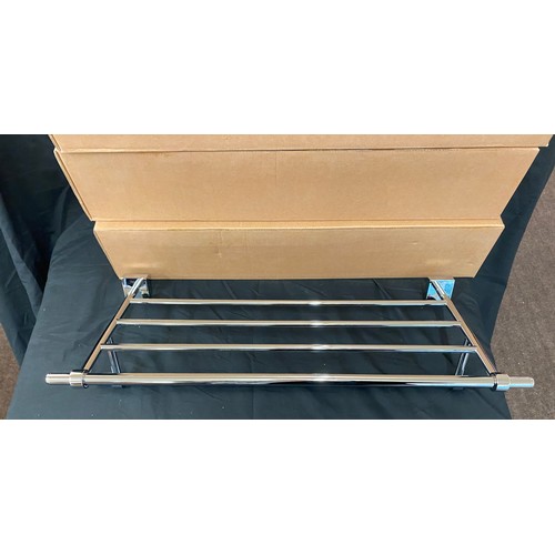 377 - Set of four double bathroom towel rails, brand new in box