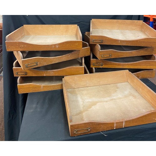 263 - Selection of vintage shirt cabinet drawers