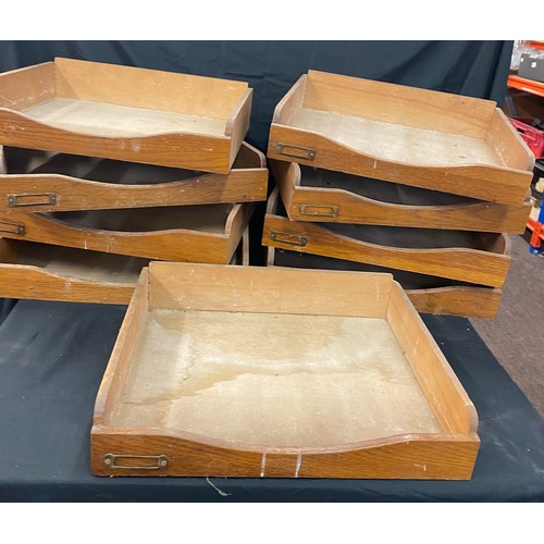 263 - Selection of vintage shirt cabinet drawers