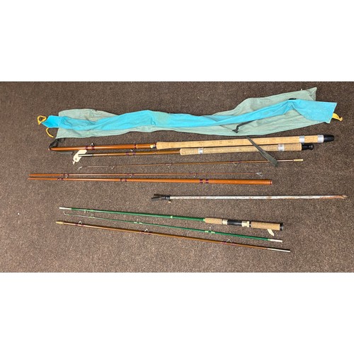 262 - Selection of assorted fishing rods includes intrepid etc