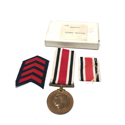 448 - Boxed police medal to sydney whiting