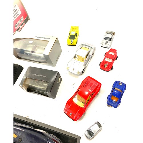 139 - Selection of assorted cars includes Maisto, Majorete, 911 Club sport etc