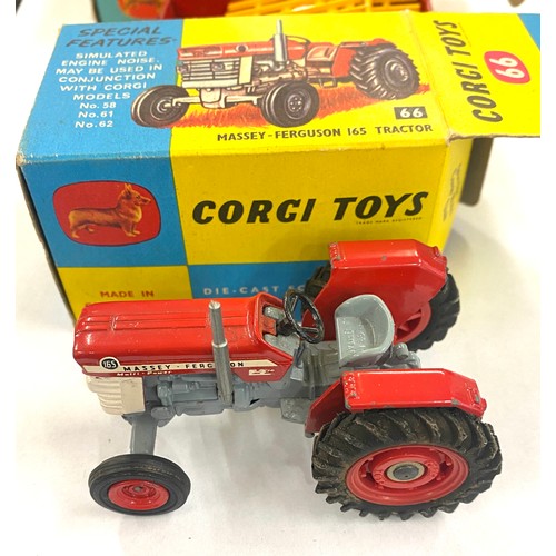 511 - 2 Boxed Corgi Toys includes Farm Tipper Trailer 62 and Massey- Ferguson 165 tractor, both in origina... 