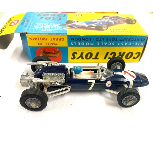 515 - 2 Boxed Corgi Toys includes Ferrari Formula 1 racing car 154 and Cooper maserati F/1 56 both in orig... 