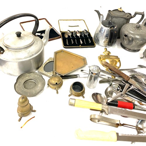 237 - Selection of silver plated items includes Tea pots etc