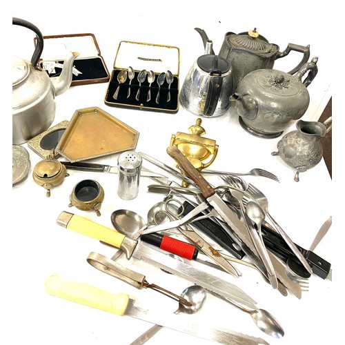 237 - Selection of silver plated items includes Tea pots etc