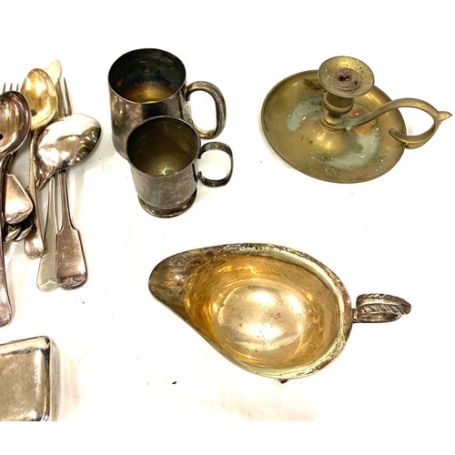 237 - Selection of silver plated items includes Tea pots etc