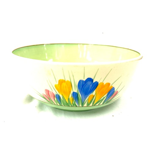 6 - A Clarice Cliff spring crocus pattern hand painted bowl measures approx 20cm diameter 

Good overall... 