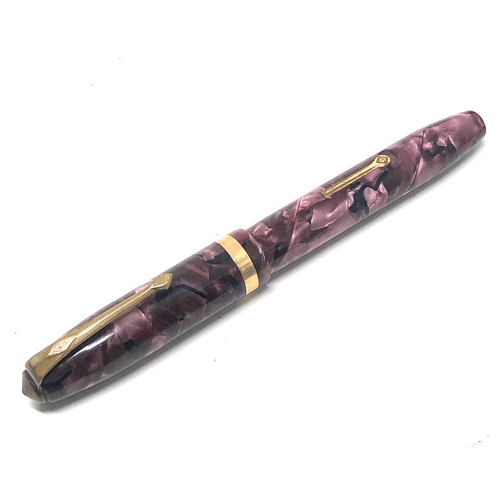 467 - Vintage Conway Stewart 84 Fountain Pen - Mauve marbled  14ct Gold nib