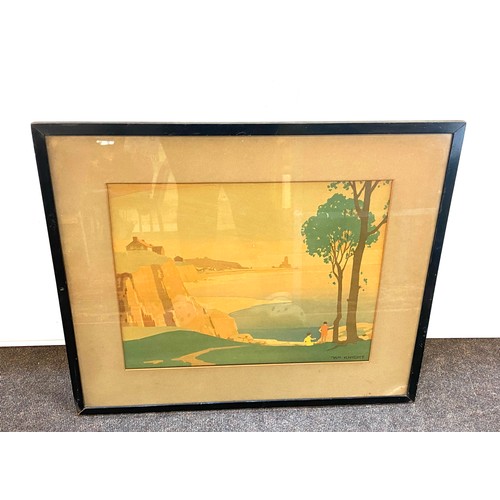112 - Framed artwork signed W Knight, approximate measurements: Height 23 inches, Width 27 inches