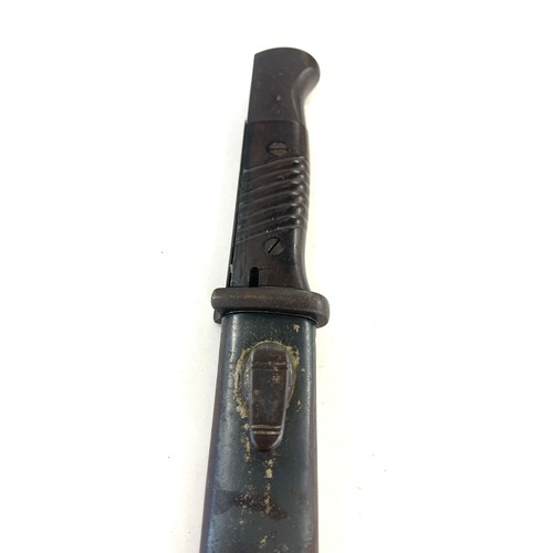 537 - WW2 German K98 Bayonet marked JWN scabbard with unit markings E J R II 16 2