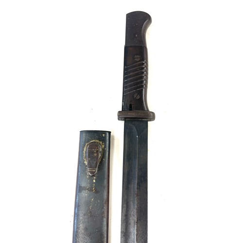 537 - WW2 German K98 Bayonet marked JWN scabbard with unit markings E J R II 16 2