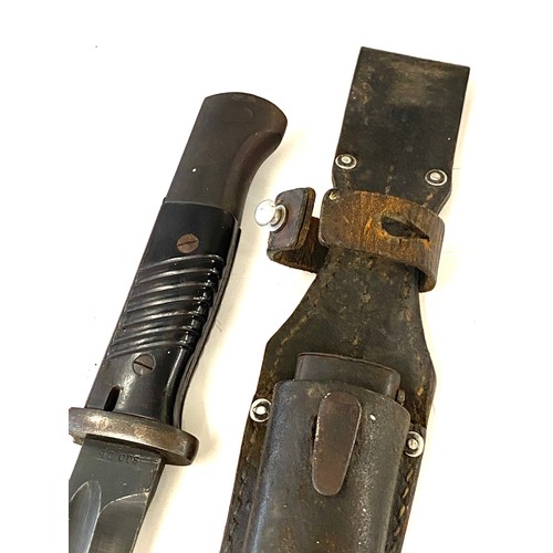 535 - WW2 Third Reich K98 Bayonet blade with makers mark 42 CRS and serial no 6165, complete with scabbard... 