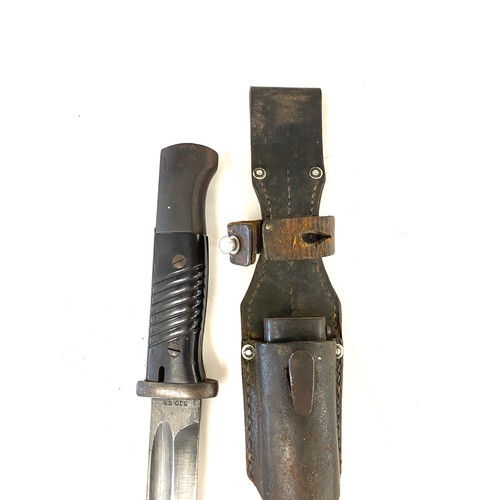 535 - WW2 Third Reich K98 Bayonet blade with makers mark 42 CRS and serial no 6165, complete with scabbard... 