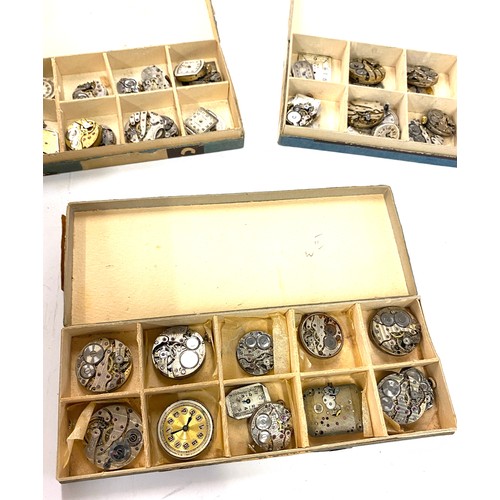 527 - Selection of vintage mechanical watch movements and parts